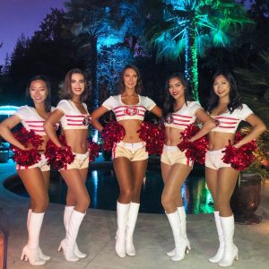 The Goldrush Cheerleaders at San Francisco 49ers Academy Gala